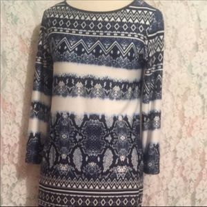 Girls Blue Design Long Sleeves elegant Dress JR